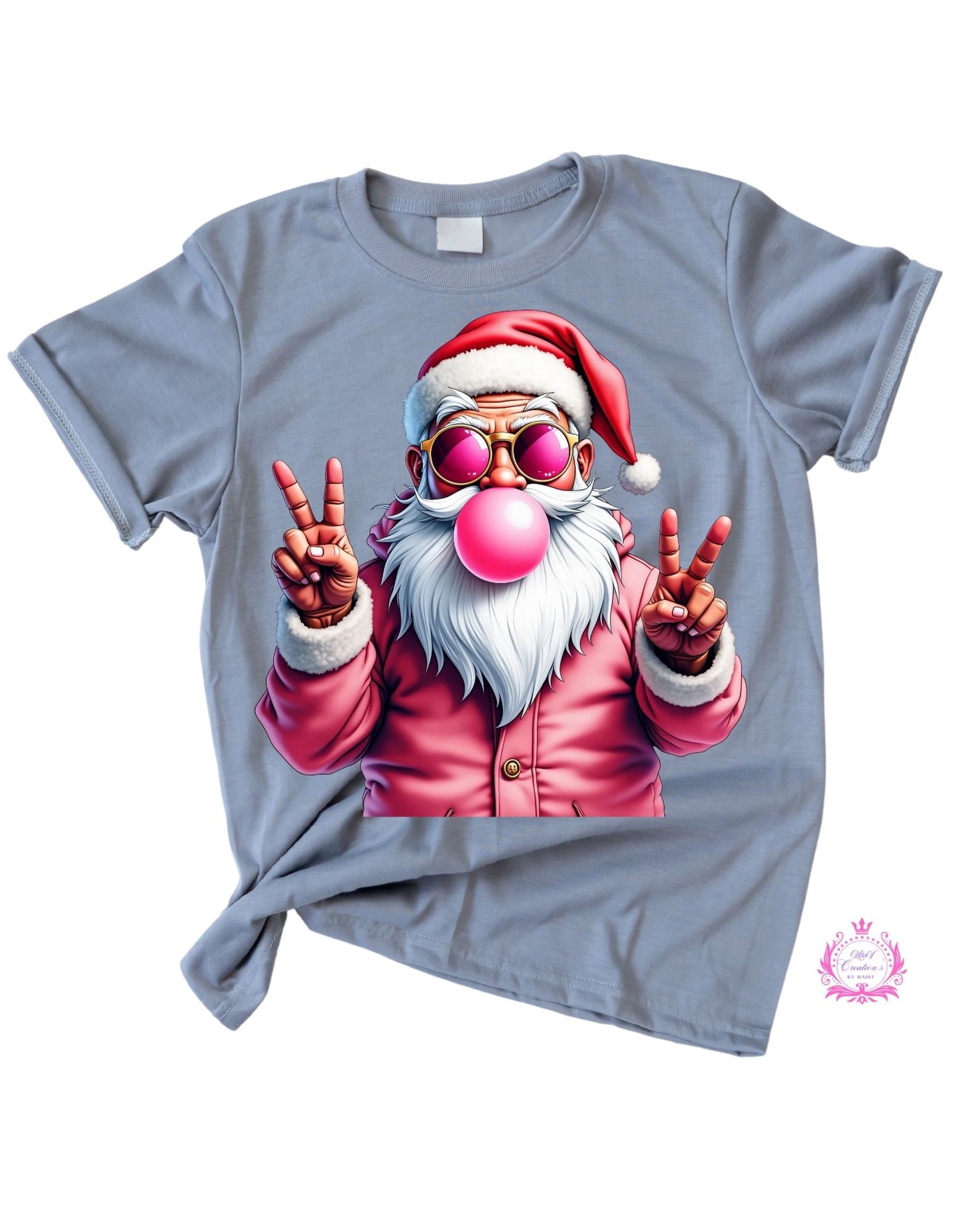 Peace Bubblegum blower Santa Shirt