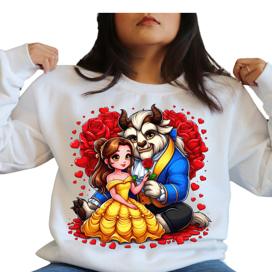 Beauty and the beast Valentines DTF TRANSFER