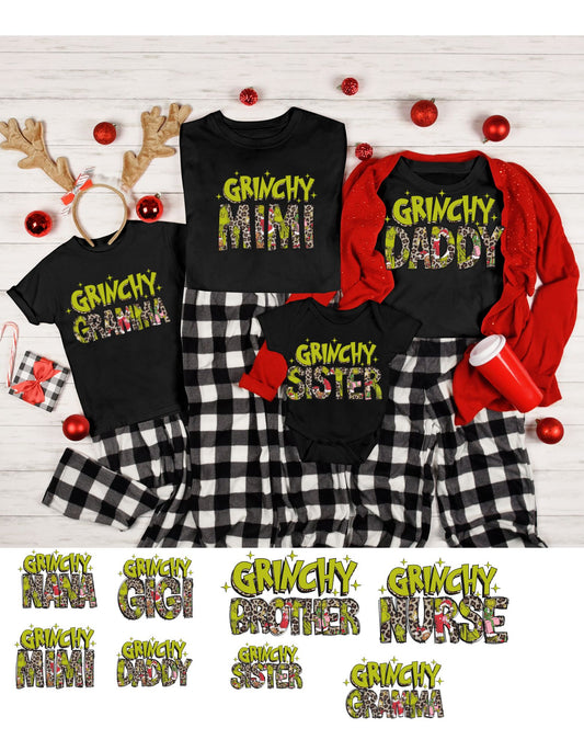 Grinchy Family Christmas Shirts