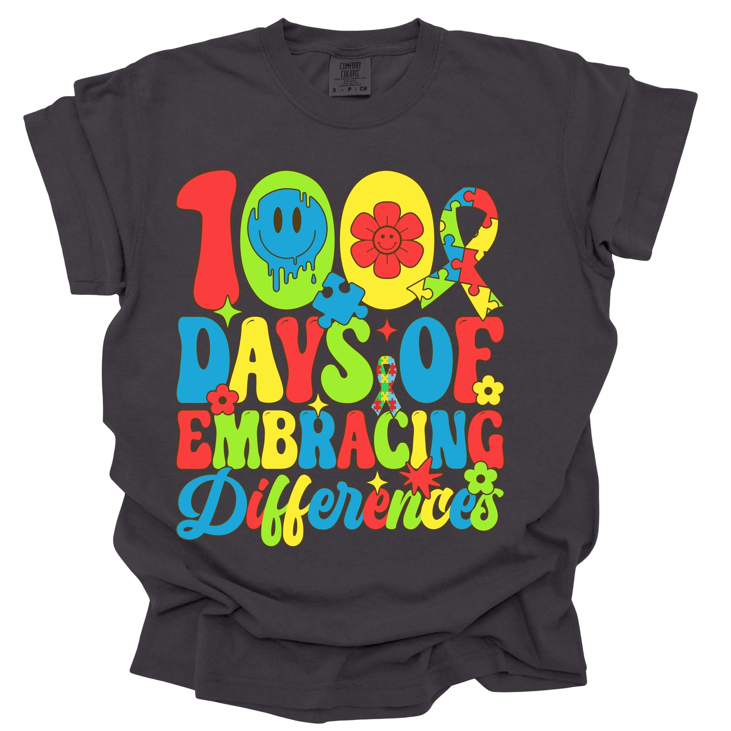 100 Days of embracing difference Autism DTF TRANSFER